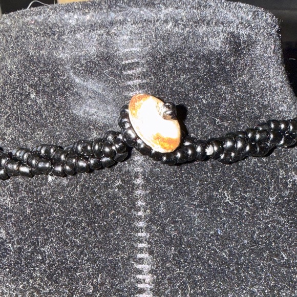 Elegant Black and Abalone Teardrop Necklace - Picture 7 of 7